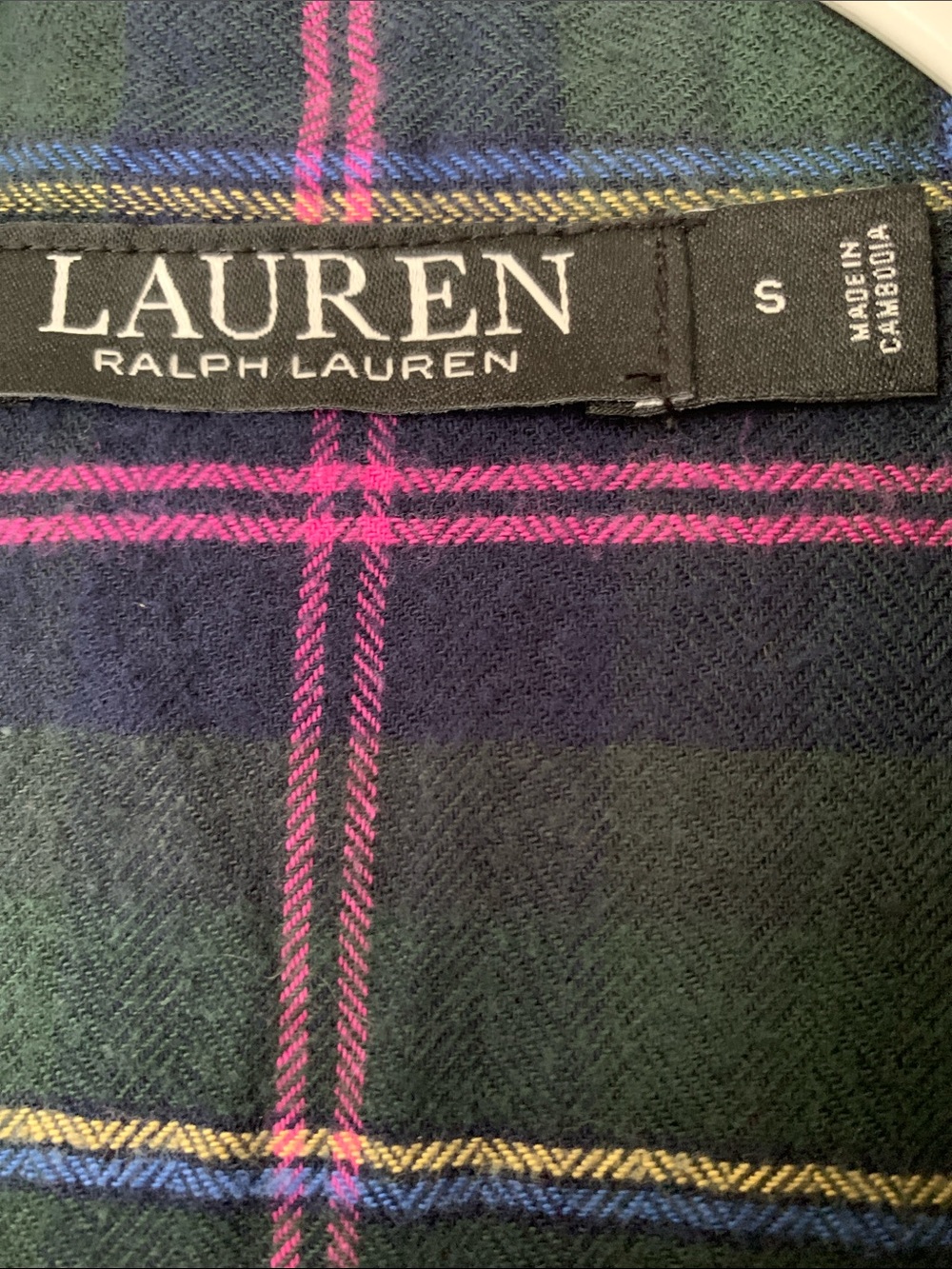 Lauren Ralph Lauren Women Green Plaid Pajama Set with Pink Accents Size S - Picture 7 of 12
